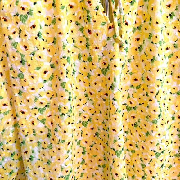 Loft Womens Med Yellow 3/4 Sleeve Top Blouse Casual Fairy Dainty Office Colorful - Picture 3 of 9